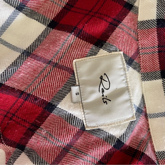 Rails Hunter Scarlett White Sky Plaid Buttondown Size Small - Picture 5 of 5